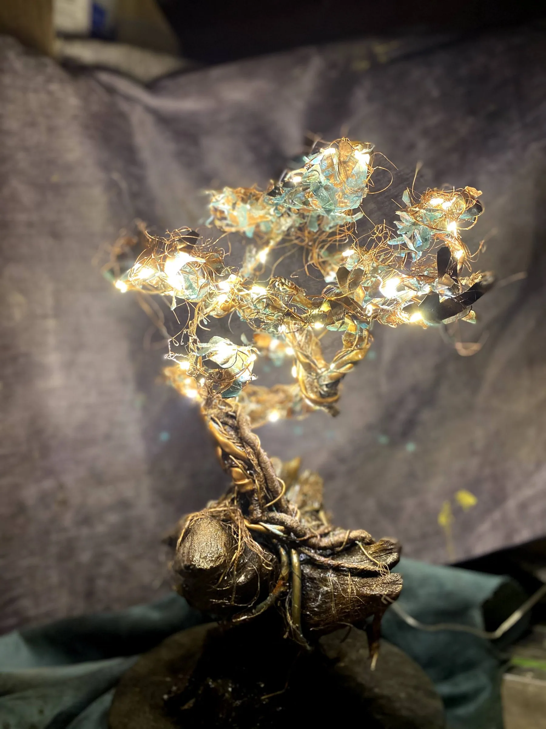 Copper bonsai tree