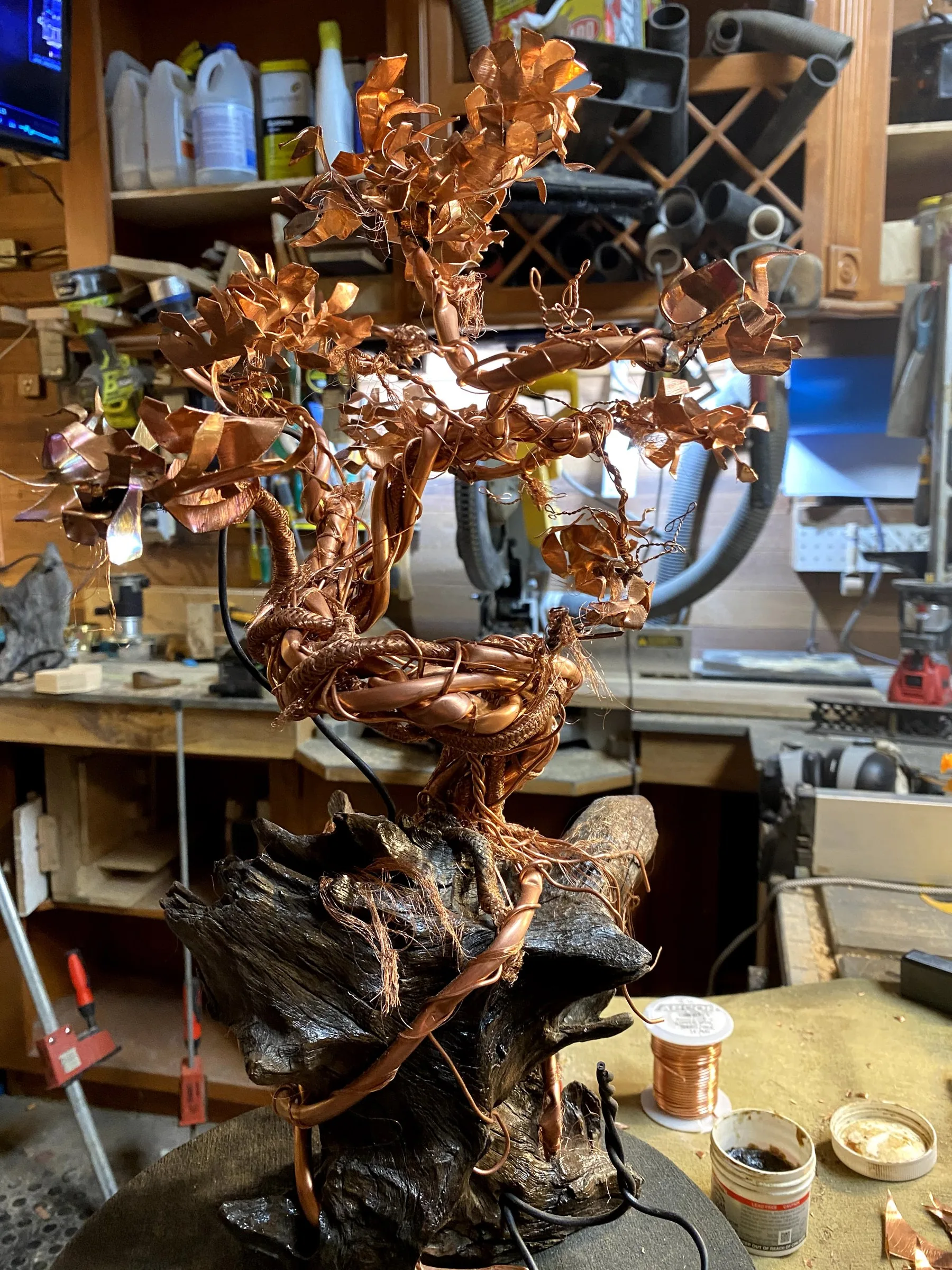 Copper bonsai tree