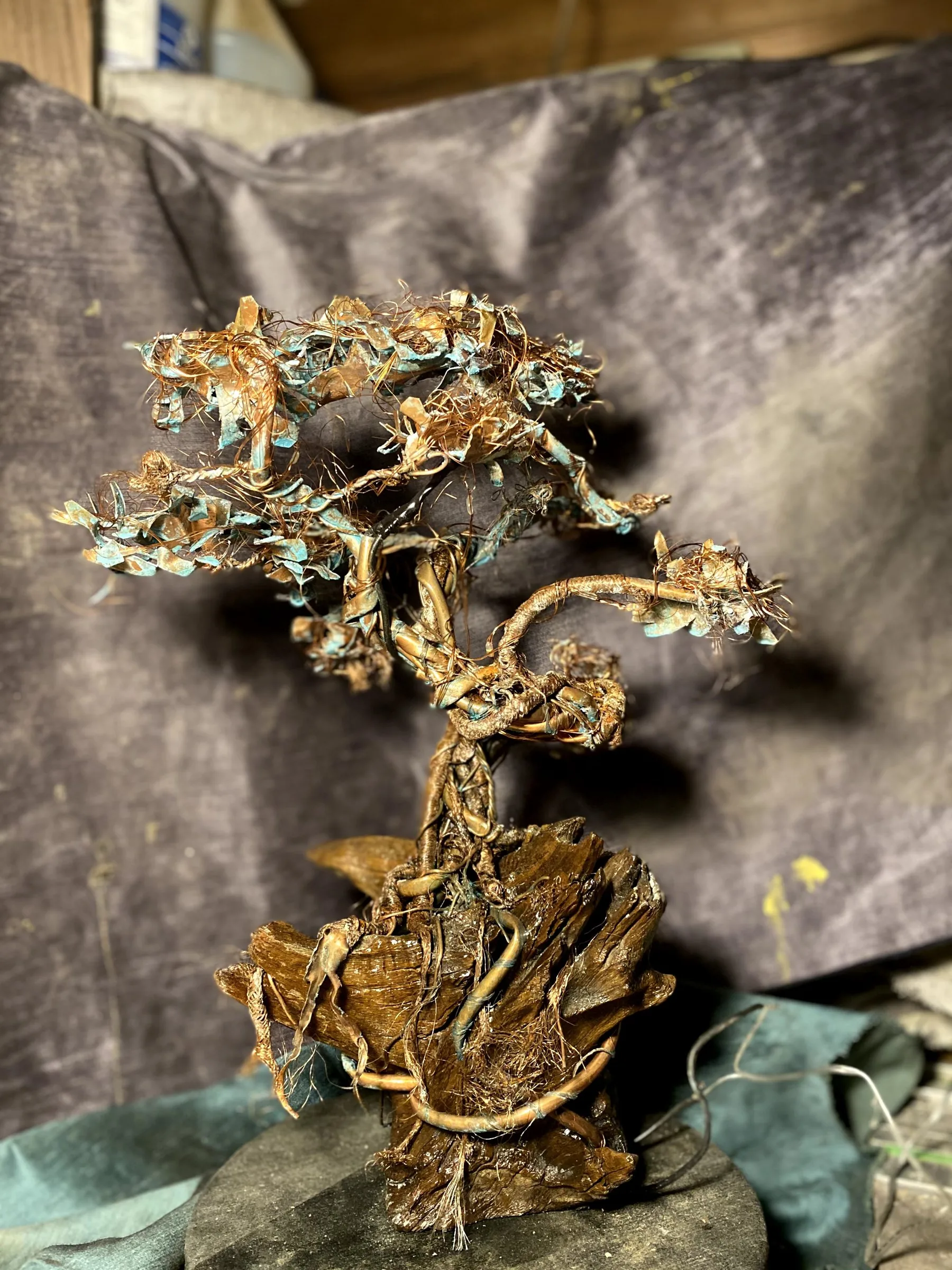 Copper bonsai tree