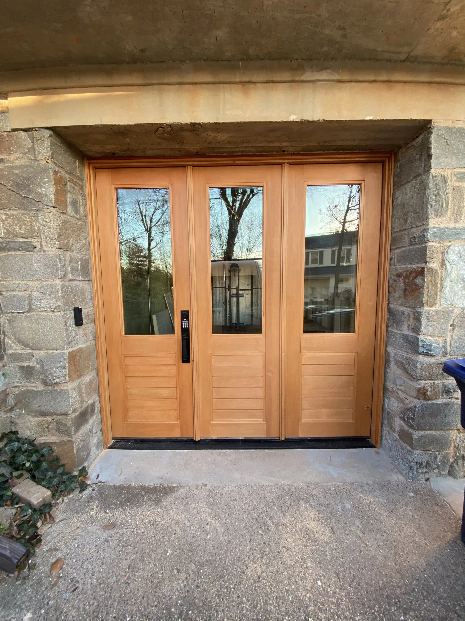 Triple entry doors