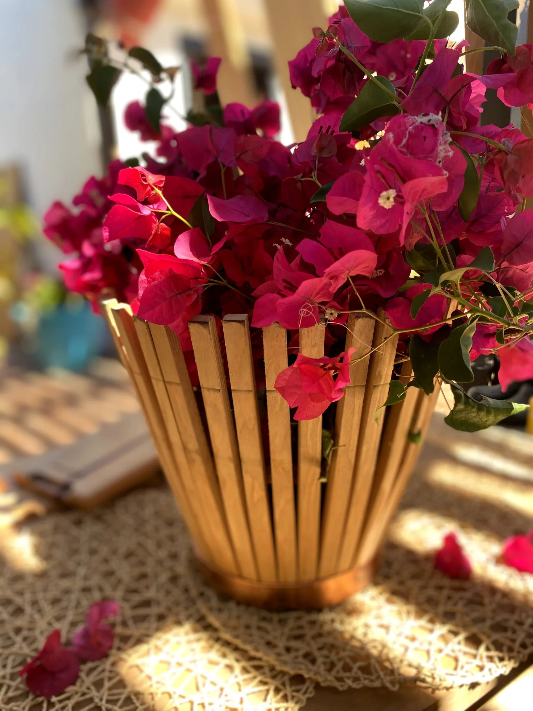 Slatted planters