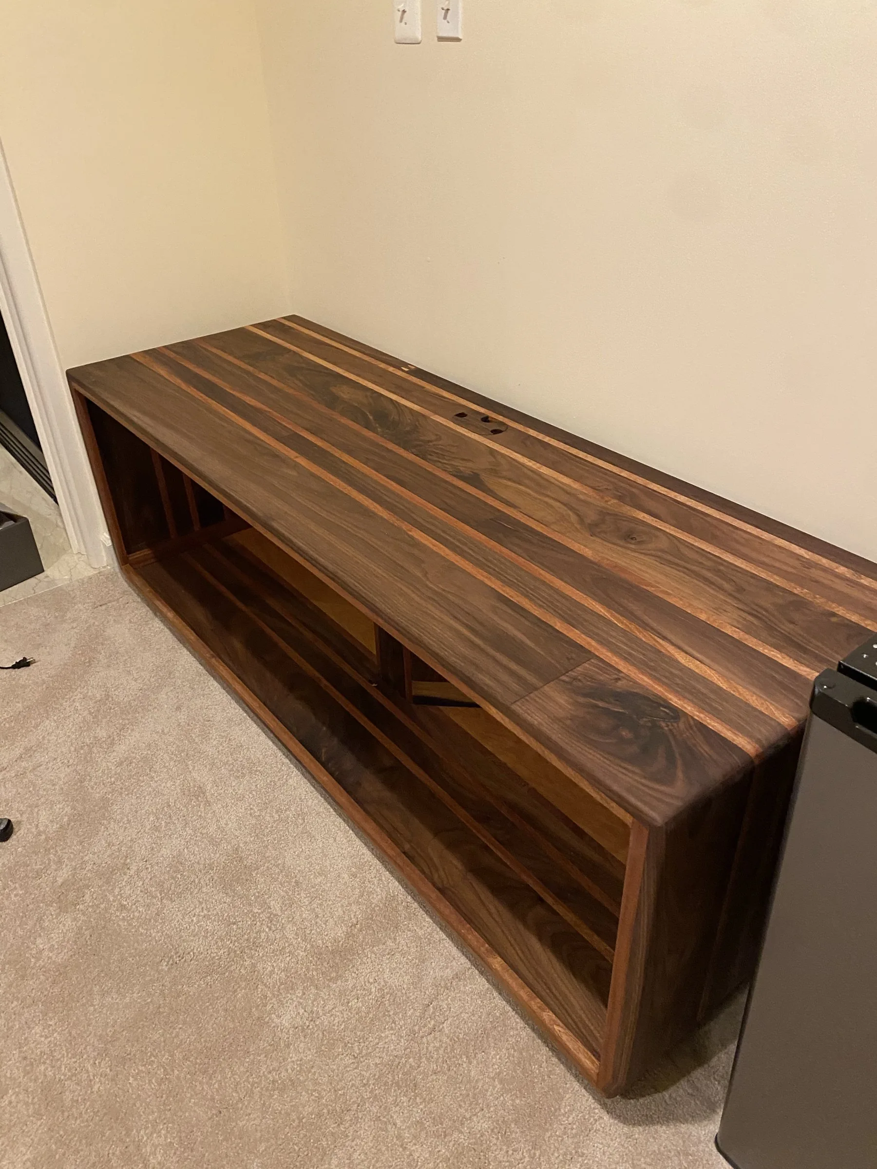 Walnut media console